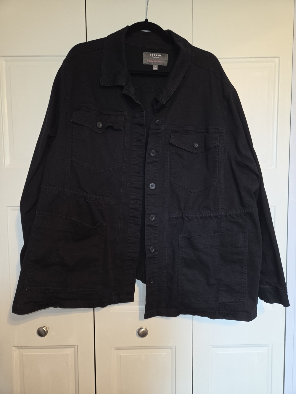torrid Black Utility Jacket with Front Pockets